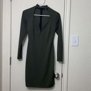 Olive green long sleeve dress